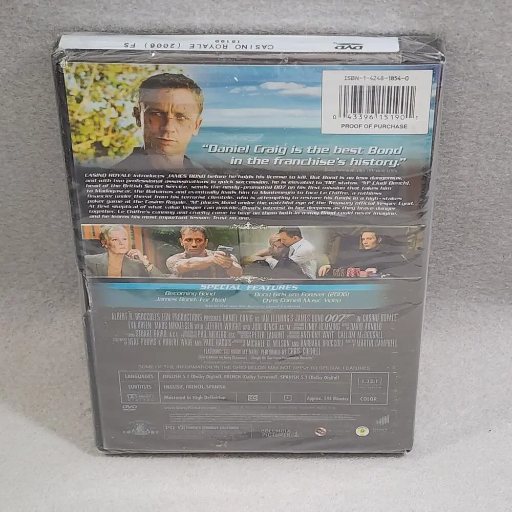 CASINO ROYALE 007 2 Disc Full Screen Edition DVD Danial Craig NEW Factory Sealed